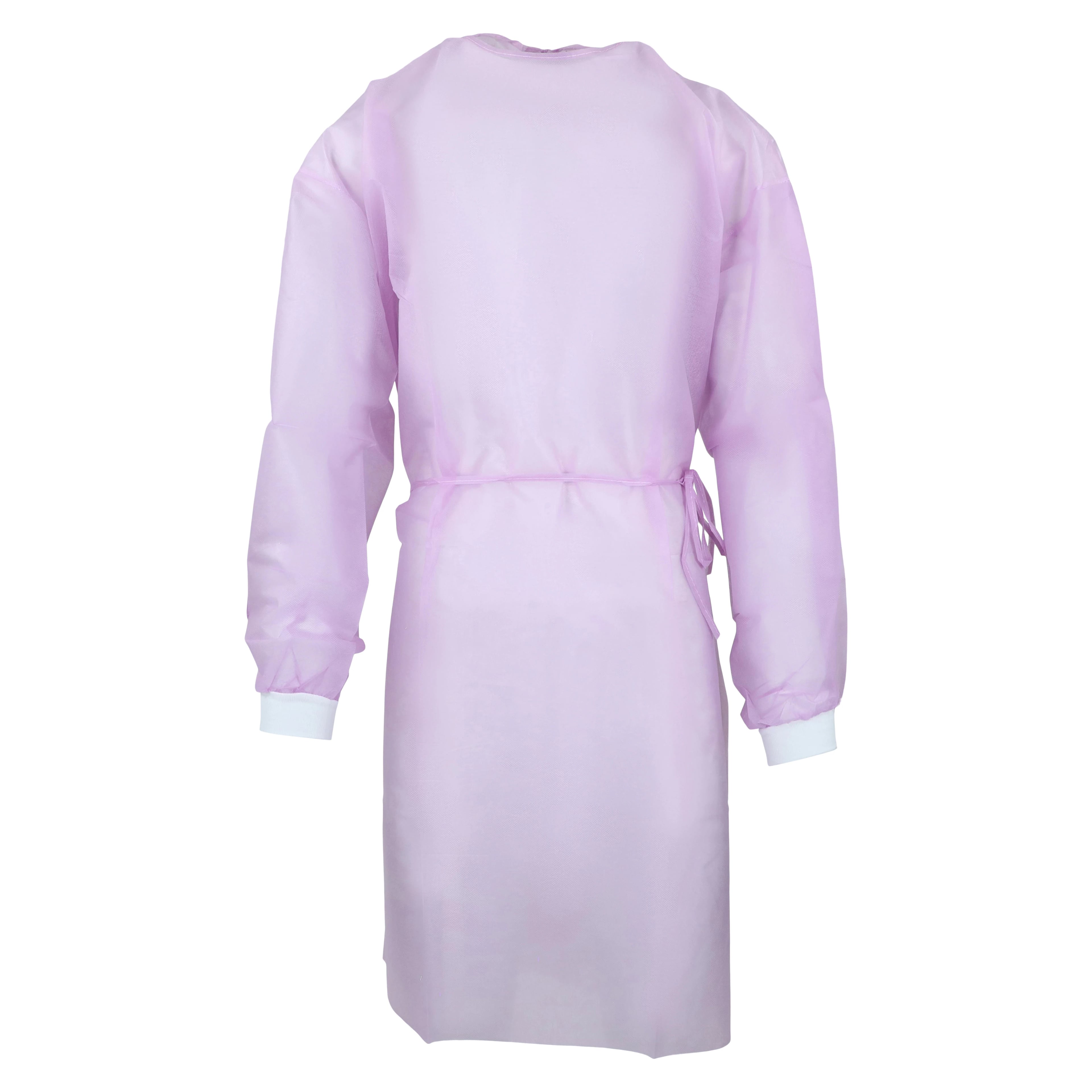 Criterion Polypropylene Cover Gown, Large, Pink, Non-Sterile, Back-Opening, 10/Box
