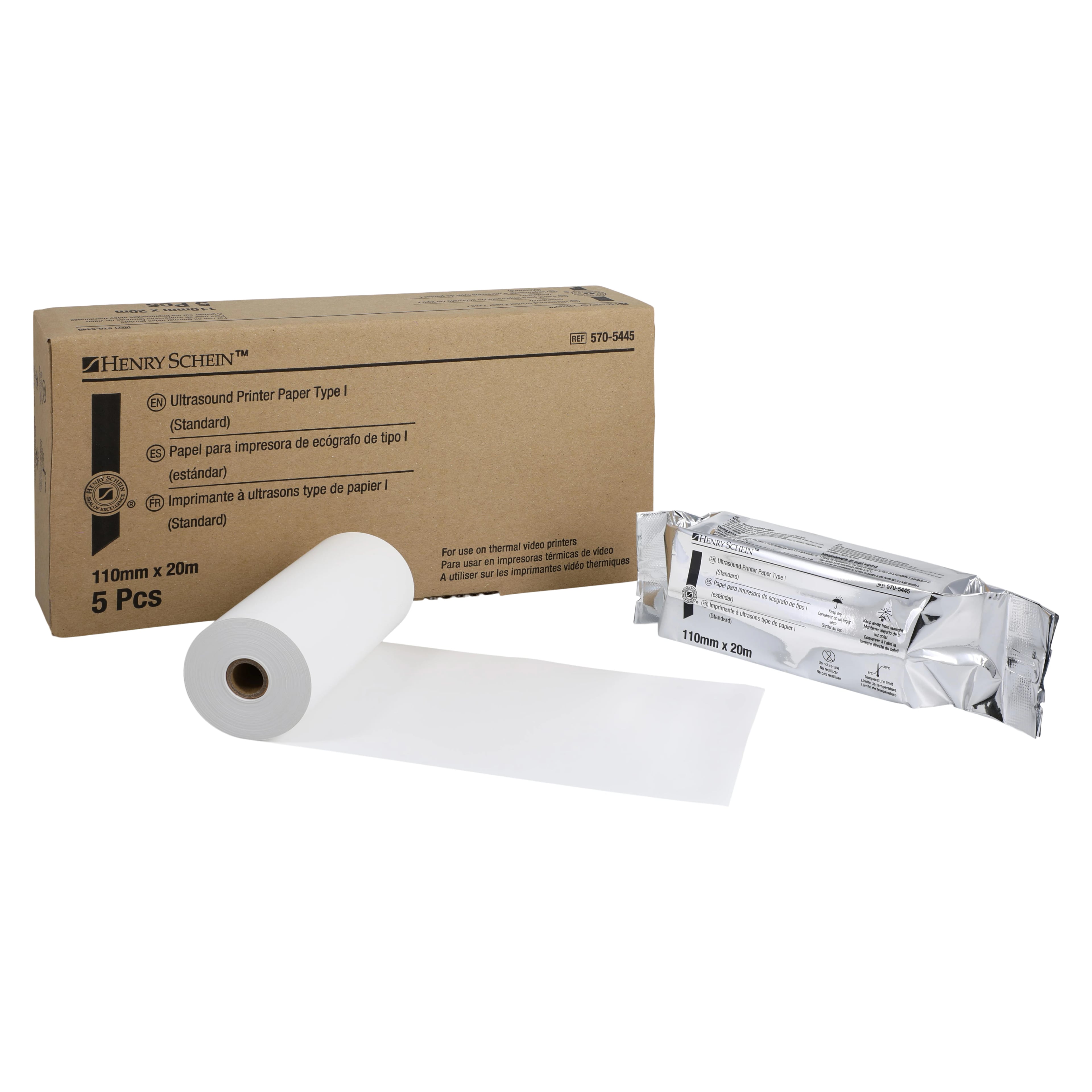 Ultrasound Recording Paper, Type 1 Standard, 5 Rolls/Box