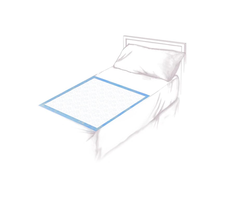 Harmonie Tena Incontinence Underpad, Extra, 23" x 36", White/Blue, 25/Package