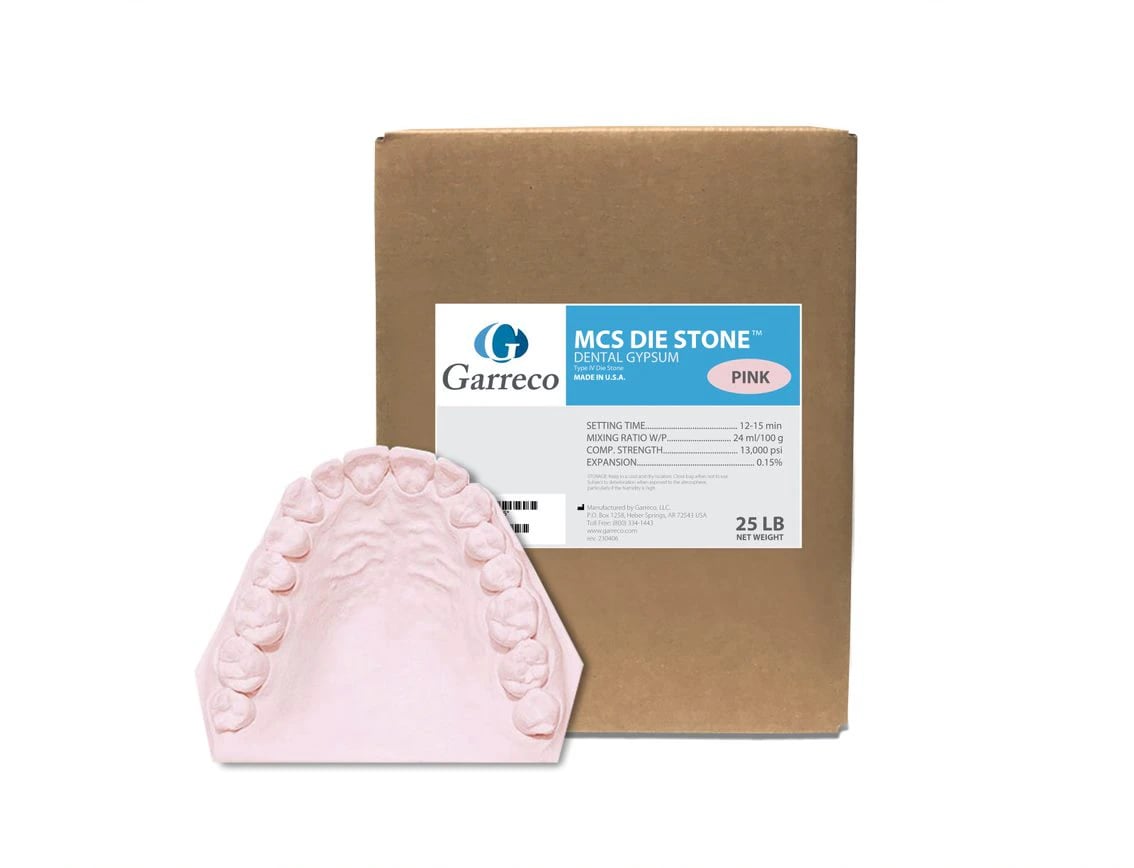 Garreco MCS Die Stone, Type IV, Pink, 25 lb Box, 1425025