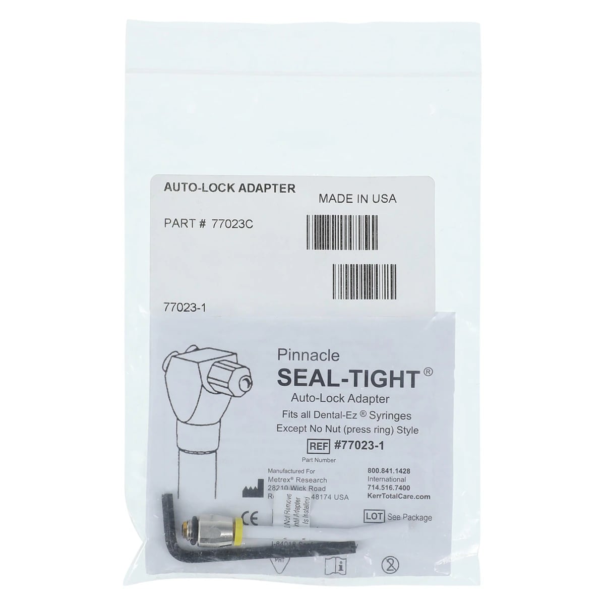 Seal-Tight Auto-Lock Adapter Type "D" (Dental-Ez Style) - 1/Pk