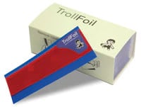 TrollFoil Double-Sided Articulating Foil, Red, 8 Microns, Pre-Mounted on Frame, 100/Pk, 12000700