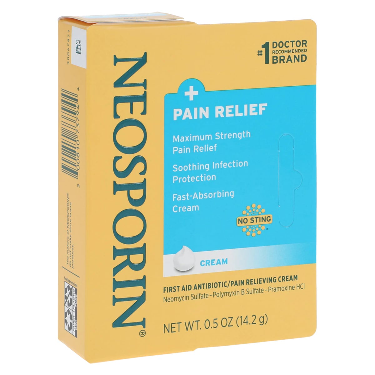 Neosporin Plus Topical Cream, 0.5 oz Tube