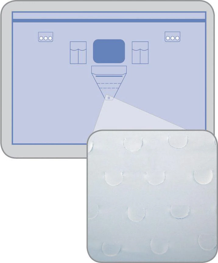 Medline InvisiShield Sterile Isolation Drape, Fenestrated, 125" x 84"