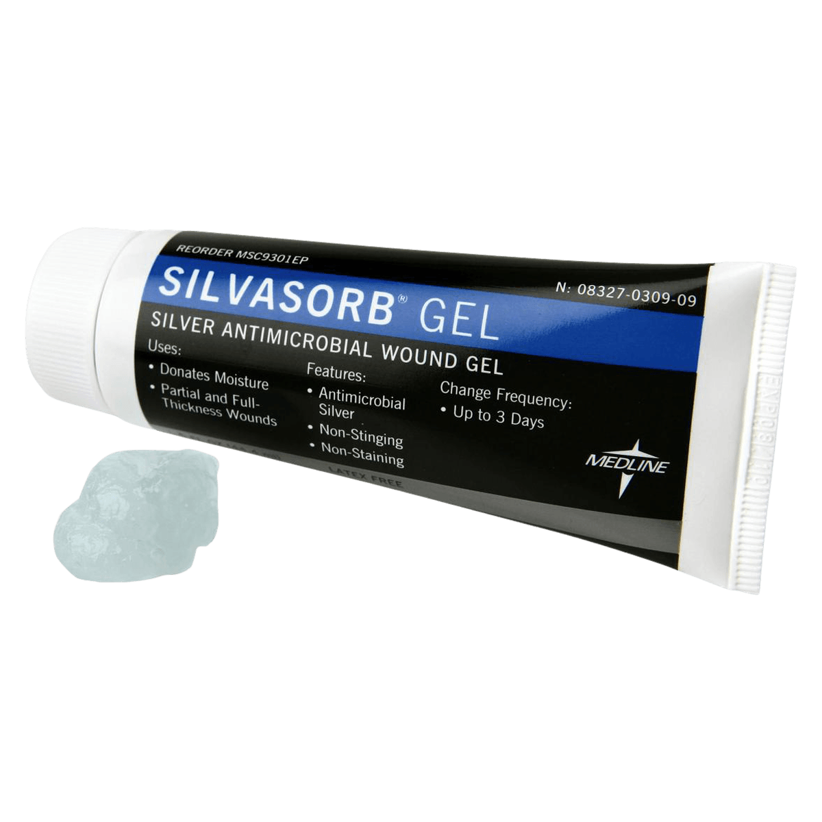 Silvasorb Antimicrobial Gel Hydrogel Wound Dressing, Sterile Tube, 3 oz