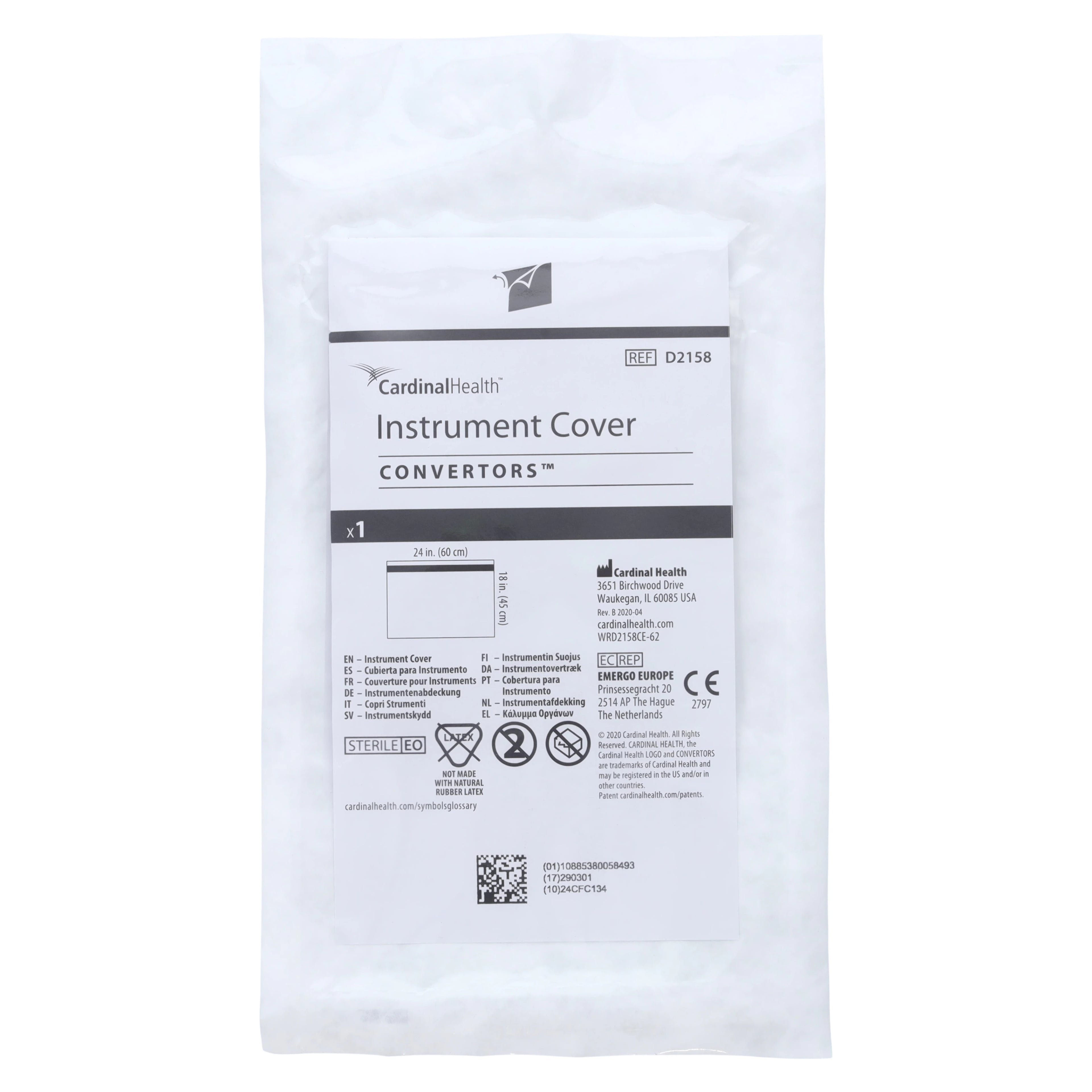 Cardinal Health Sterile Instrument Cover, 24" x 18", 1 Each