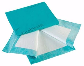 Wings Premium Incontinence Underpad, 24" x 36", Maximum Polymer Core, Teal, 60/Case