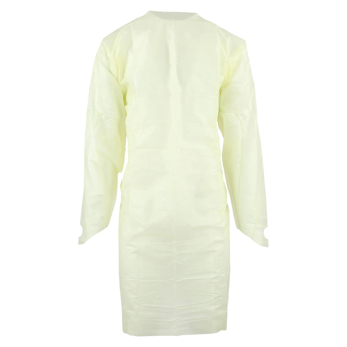 Cardinal Isolation Gown, Lightweight, Spunbond Polypropylene, Over-the-Head, Yellow, Universal Adult Size, 100/Case