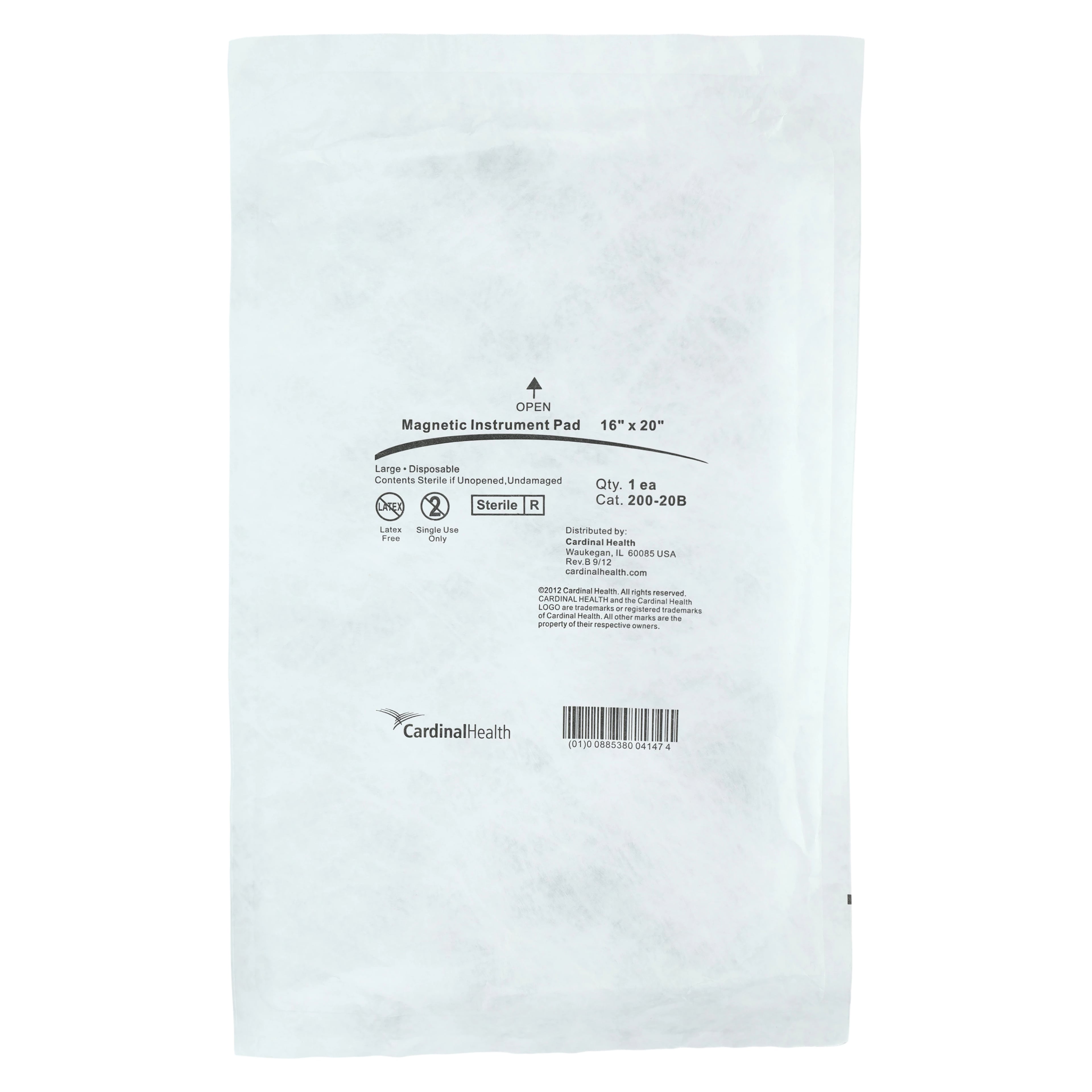 Cardinal Health Instrument Pad, Magnetic, Large, Non-Slip, Sterile, Disposable, 24/Case