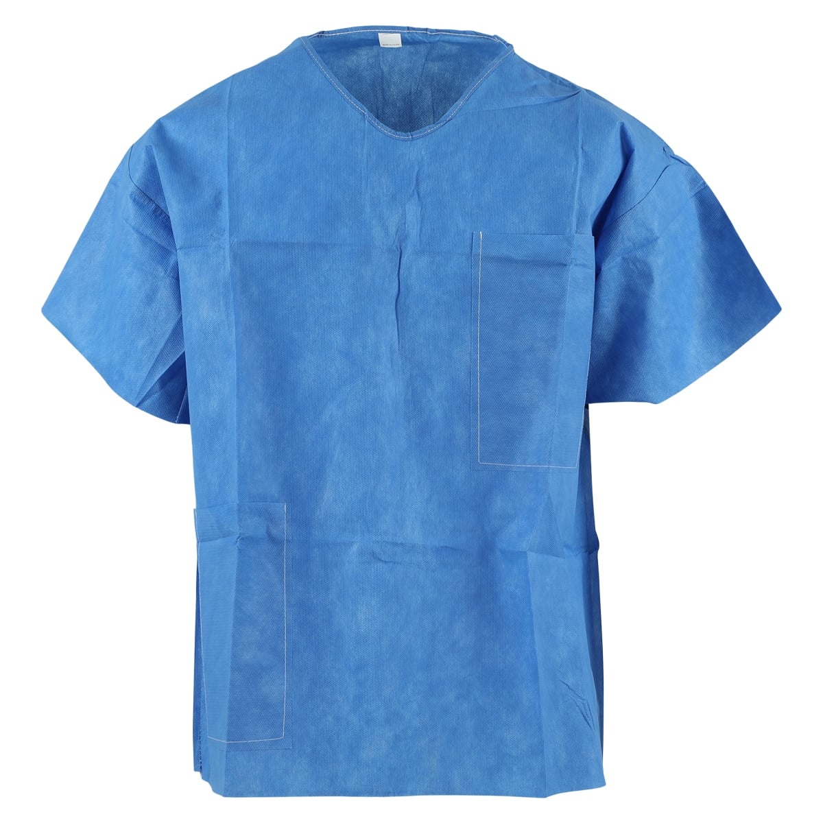 Cardinal Health SMS Unisex Scrub Shirt, 2X-Large, Blue, Short Sleeve, V-Neck, 60/Case