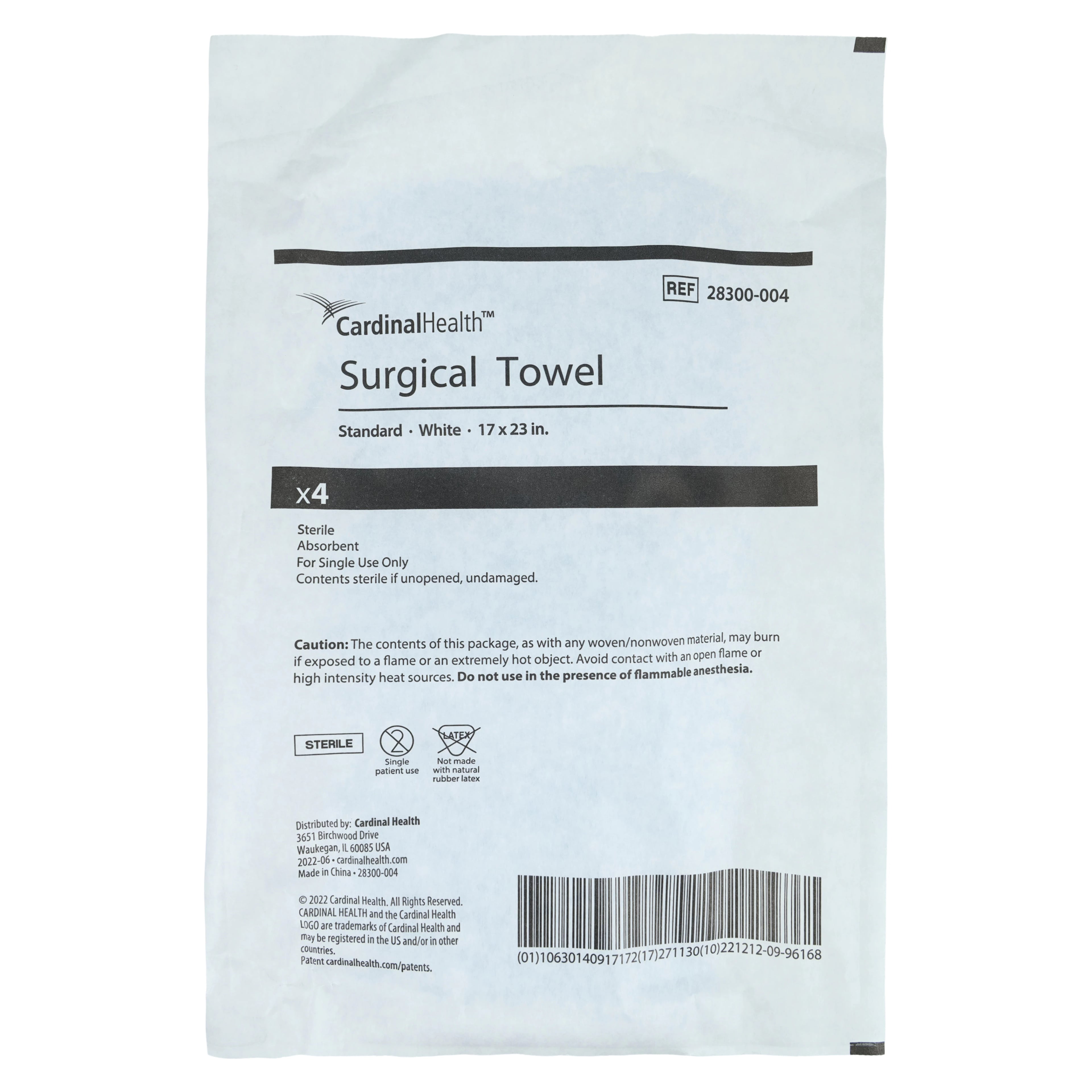 Cardinal Health O.R. Sterile White Towel, Disposable