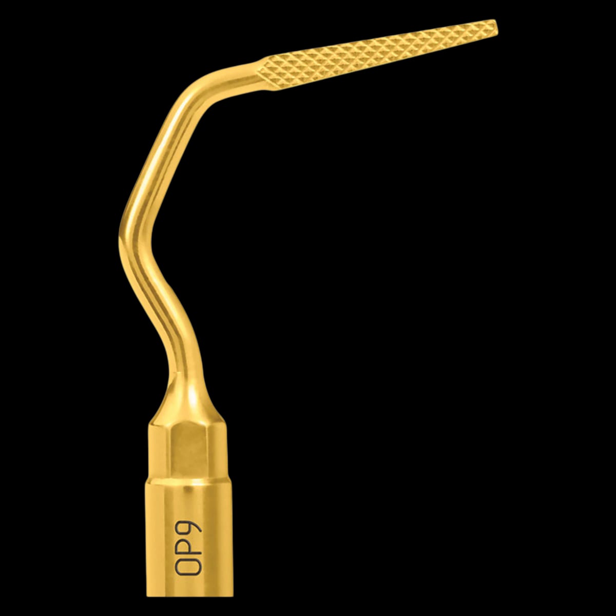 Mectron OP9 Piezo Insert, Crown Lengthening/Perio File, Titanium Nitride Coated, Ref 03380009