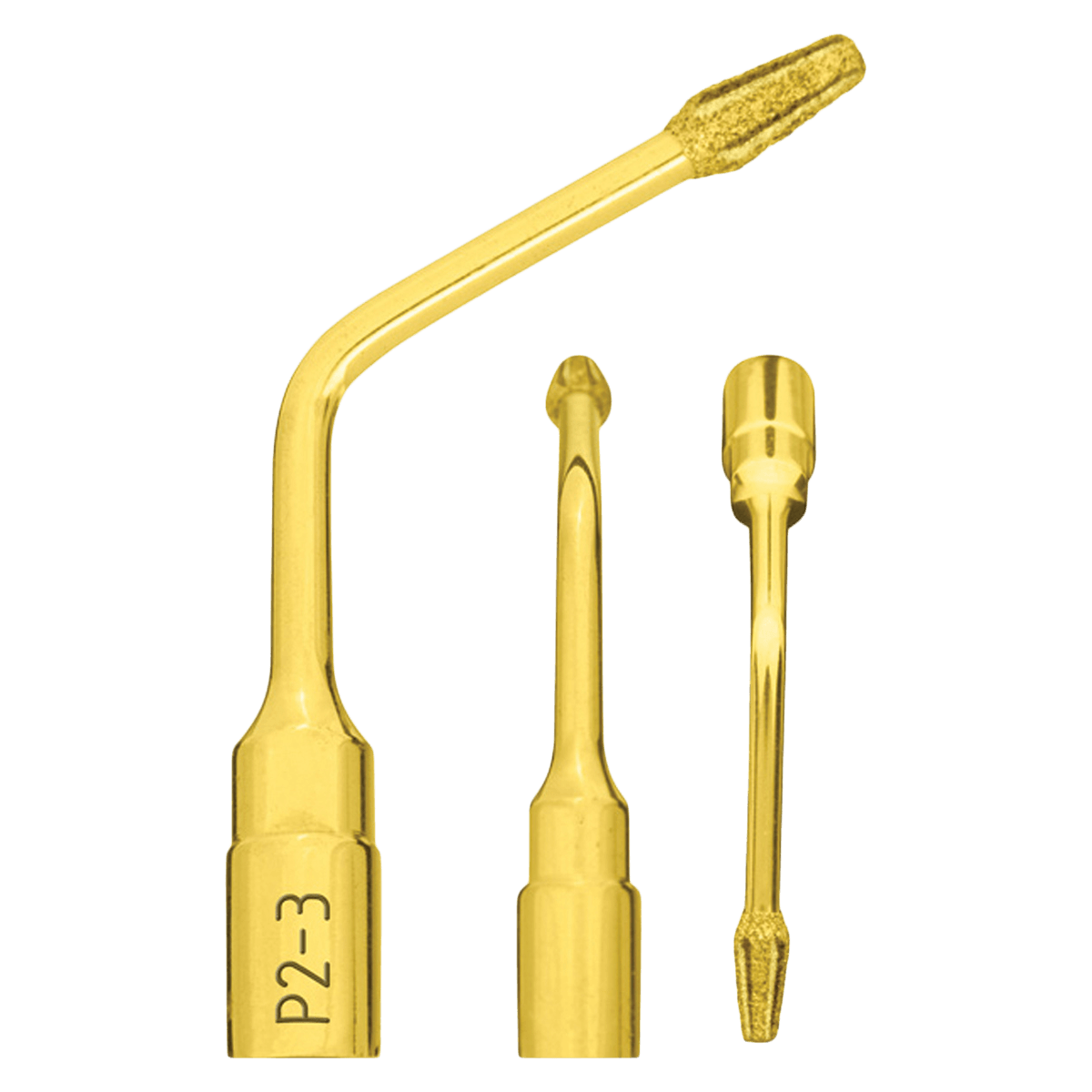 Mectron Piezo Tip P2-3 Pilot Implant Site Preparation, Titanium Nitride Coated, Diamond Grain 150 µm