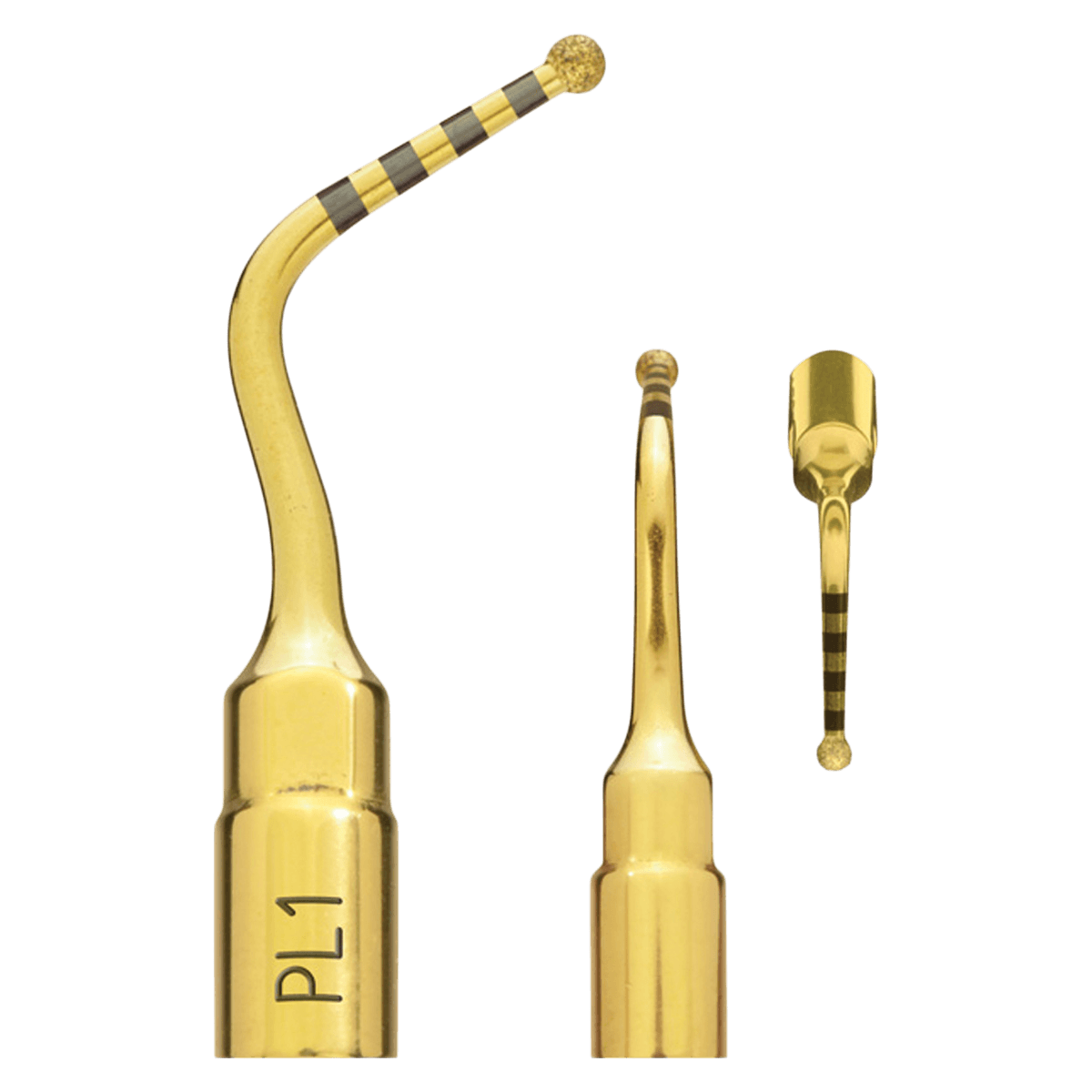 Mectron Piezo Tip PL1 Osteoplasty/Osteotomy, Titanium Nitride Coated, Each