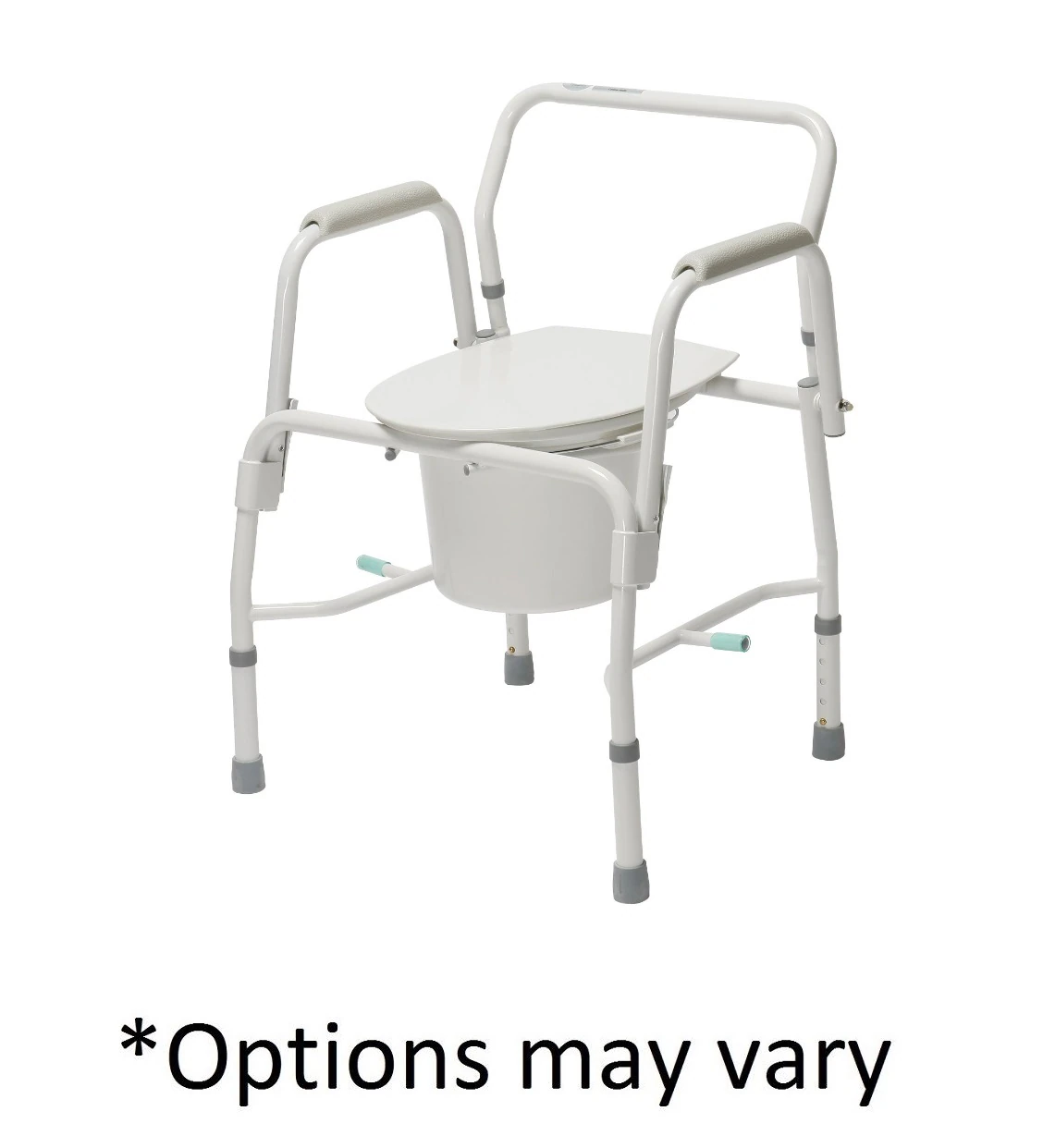 Cardinal Health Commode, Bathroom, 300 lb Capacity, Drop Arm, Rubber Tips