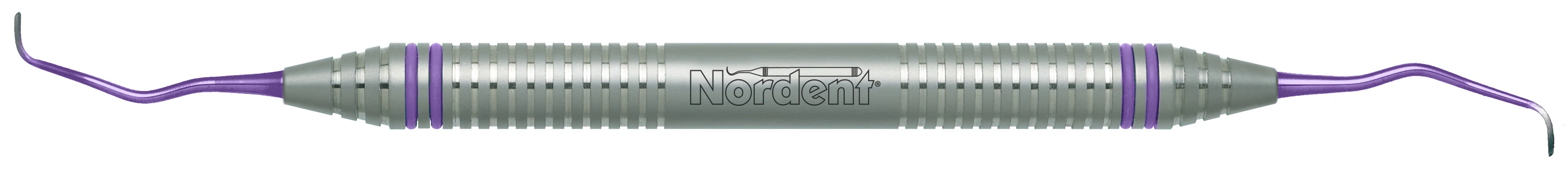 Nordent ImplaMate Langer #1-2 DE Titanium Implant Scaler, DuraLite ColorRings Handle, 9.5mm