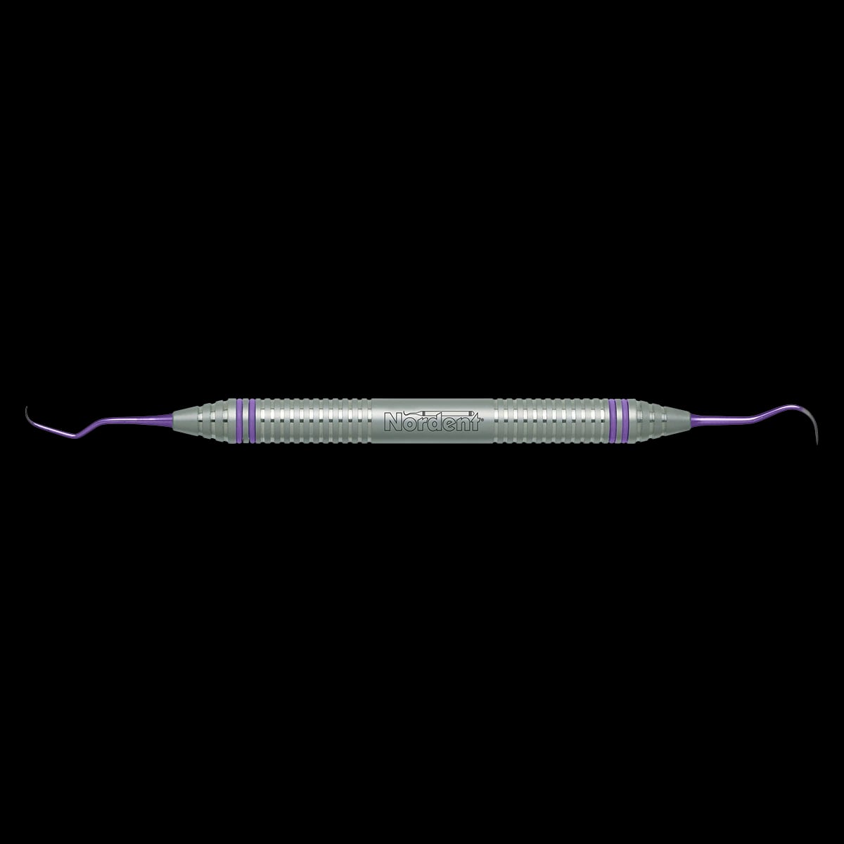 ImplaMate® Implant Scalers – N137 Anterior Scalette®, Double End, Titanium, DuraLite ColorRings, CEISN137M
