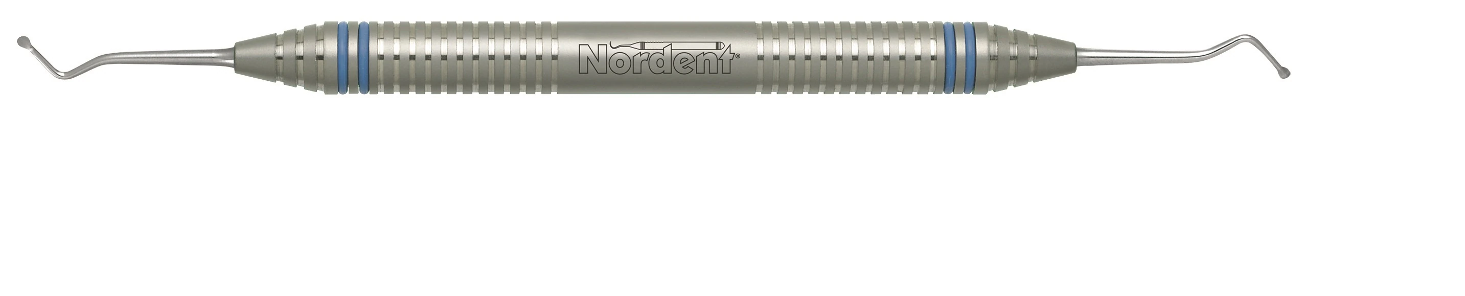Nordent Excavator DE Spoon #2 (Size #18), 1.6mm Diameter, Double End, DuraLite ColorRings Handle, Single