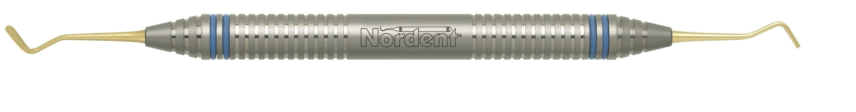 Nordent Composite Placement Instrument #3, Double-Ended Paddle/Condenser, Titanium Nitride Coated, DuraLite ColorRings Handle