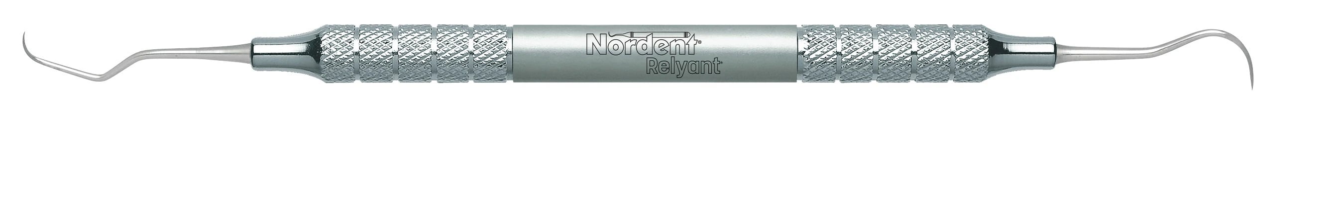 Nordent Relyant Scalette Double-Ended Anterior Scaler, #N137 Mini Blade, Relyant #6 Handle, Stainless Steel