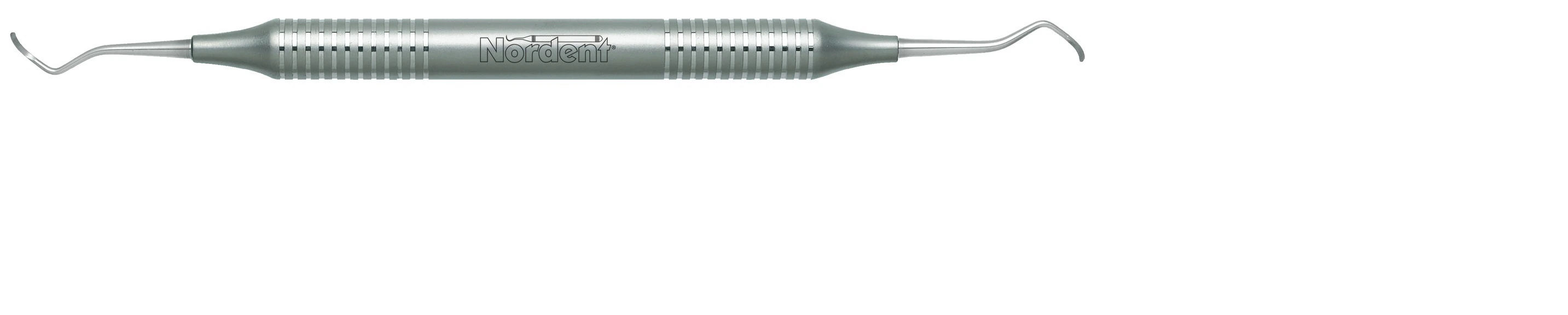 Nordent Curette DE Columbia #13-14, Double-Ended, DuraLite Round Handle, Stainless Steel, 1/Pkg, RESCCO13-14