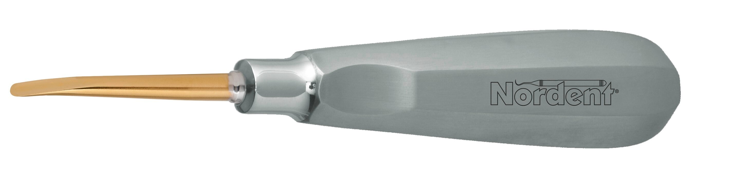 Nordent Titanium-Nitride Luxating Elevator, 3mm Curved, Single-Ended, #201