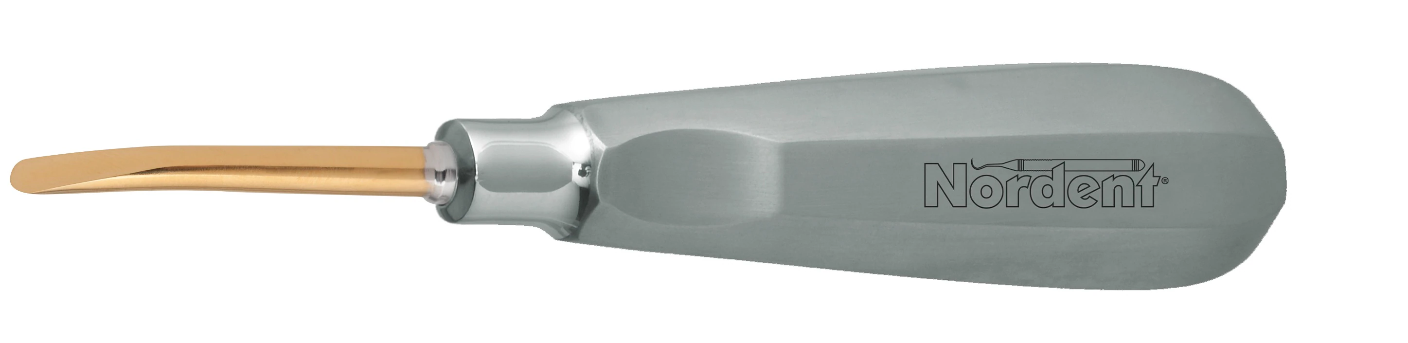 Nordent Titanium-Nitride Luxating Elevator, 2mm Curved, Single-End, E5C