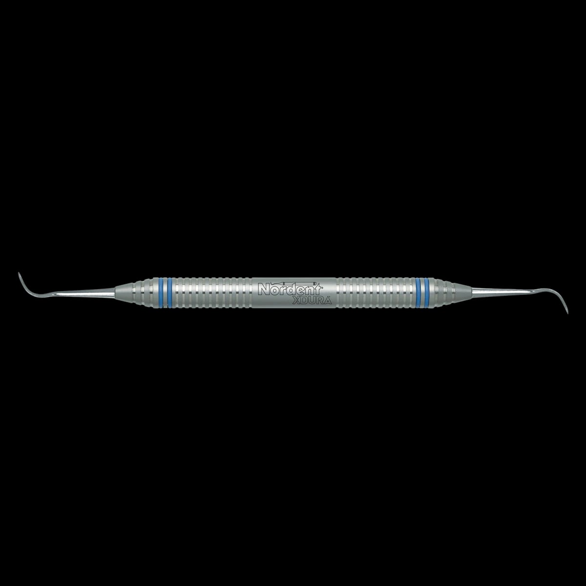 Nordent Xdura Scaler DE #4 Universal Sickle, Posterior Offset, DuraLite ColorRing Handle, Double-End, Stainless Steel