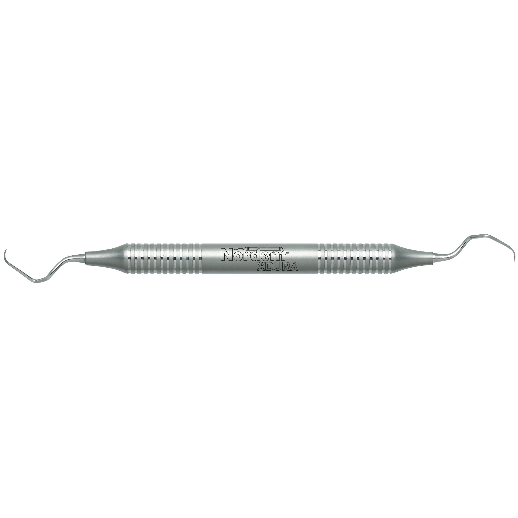 Nordent Xdura Curette DE TruGracey #17-18 Long Reach DuraLite® Round Handle, Double-Ended, Stainless Steel, 1/Pkg