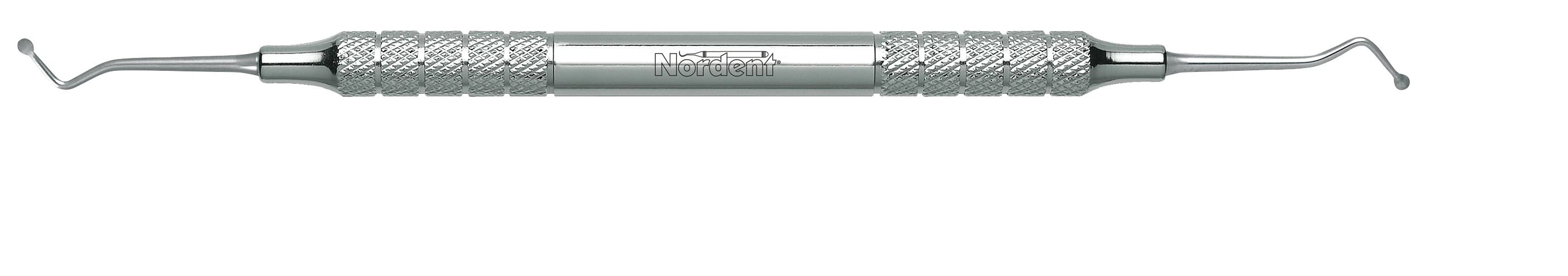 Nordent #3 Double End Spoon Excavator, 2.0 mm Head Size #19, Standard Handle, Stainless Steel
