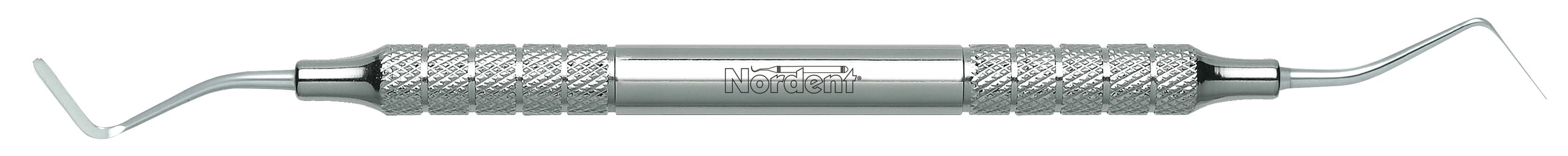 Nordent Gingival Cord Packer #N122, Double End, Plain (Smooth) Tips, Opposing Angles, Medium Round Handle, RGPNP122