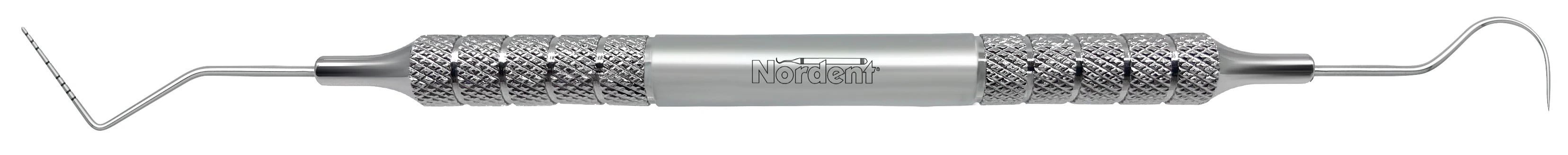 Nordent Color Coded Double-End Expro Probe/Explorer, #23/Williams (1-2-3-5-7-8-9-10 mm), Medium Round Handle, OW/23