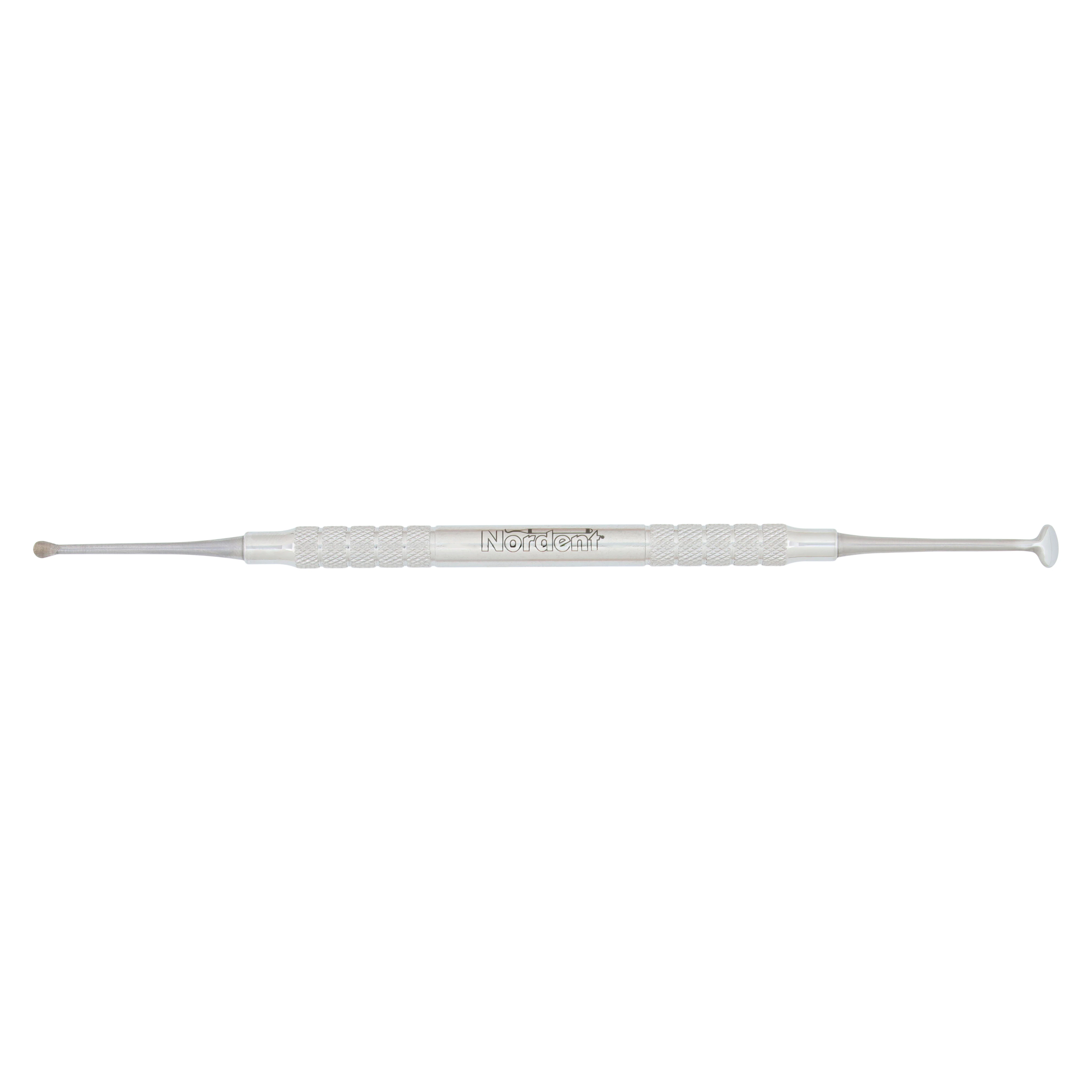 Nordent Surgical Curette, Double-Ended, Molt #2-4, Medium Round Handle, Stainless Steel, RCSM2-4