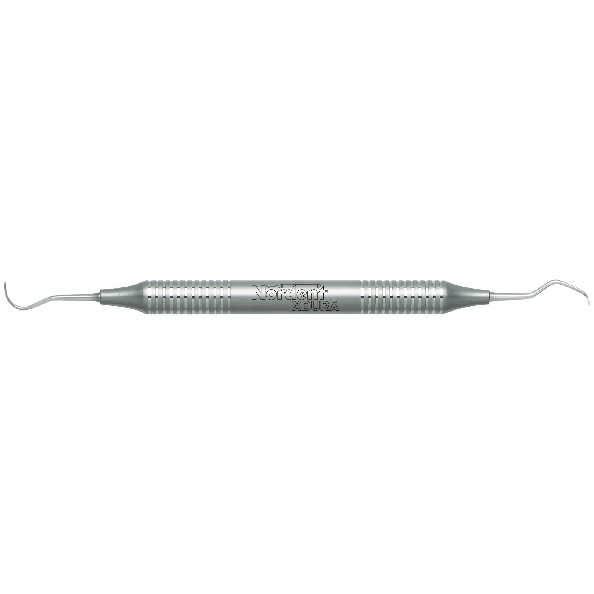 Nordent XDURA® Scaler, Double End – #N5 Anterior Sickle / #47 Contra Angle Hoe, DURALite® Round Handle, Stainless Steel, 1/Pkg
