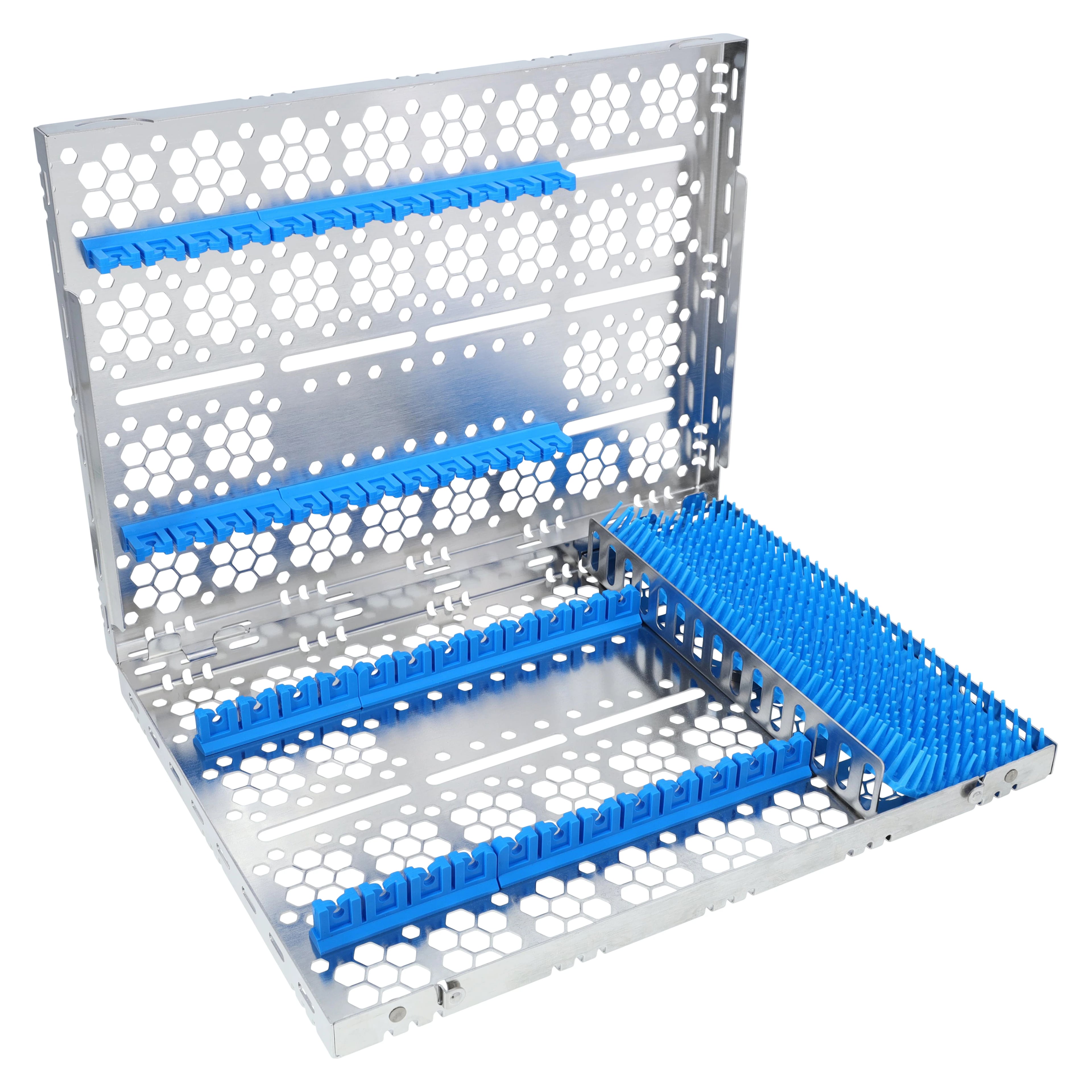 Nordent Cassette DS Large with Divider, 24 Instruments, Double-Sided, Blue, 8" x 11" x 1.25", CHD3-24D1M