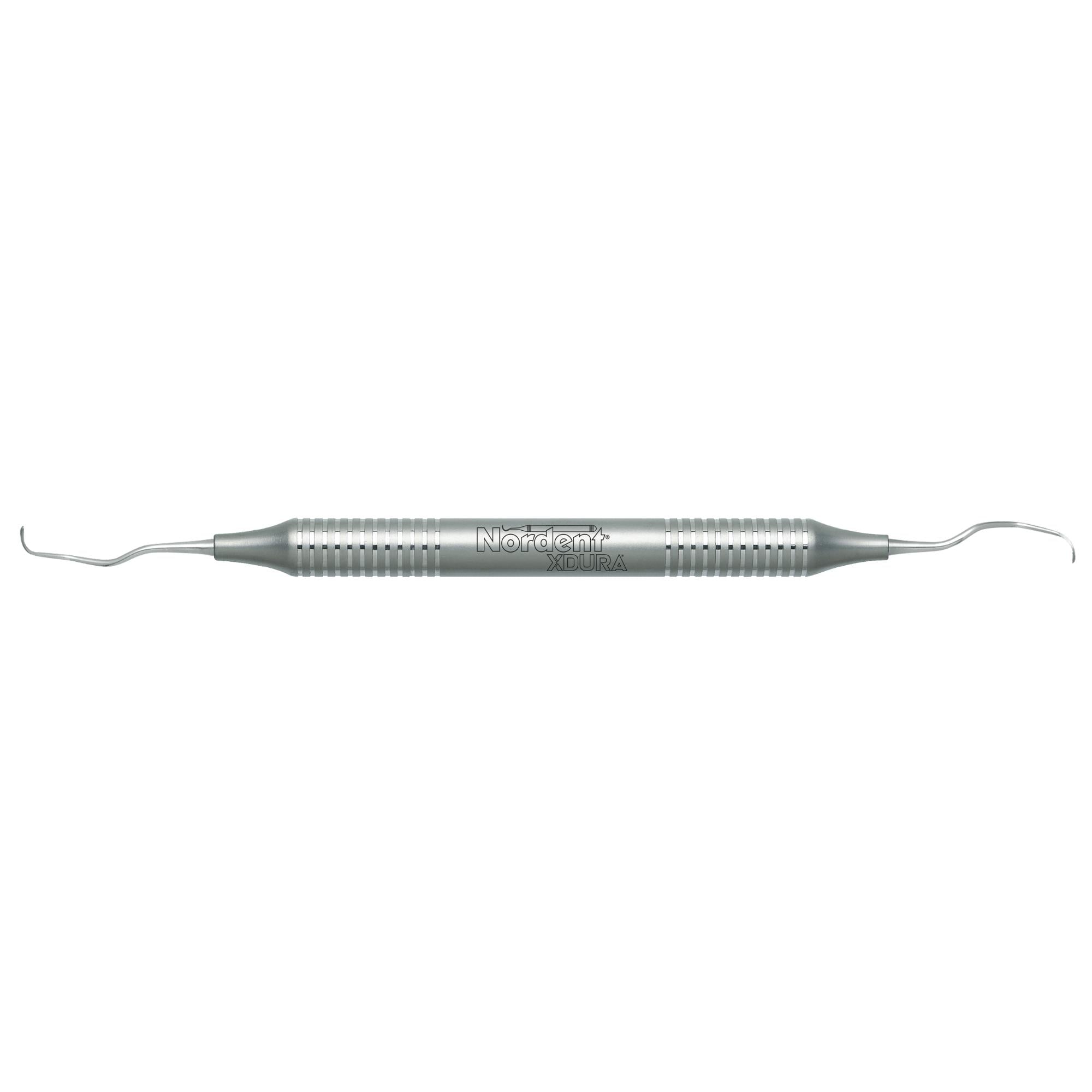 Nordent XDura Curette DE Gracey #12/13, Double End, Regular, DuraLite Round Handle, UltraSteel