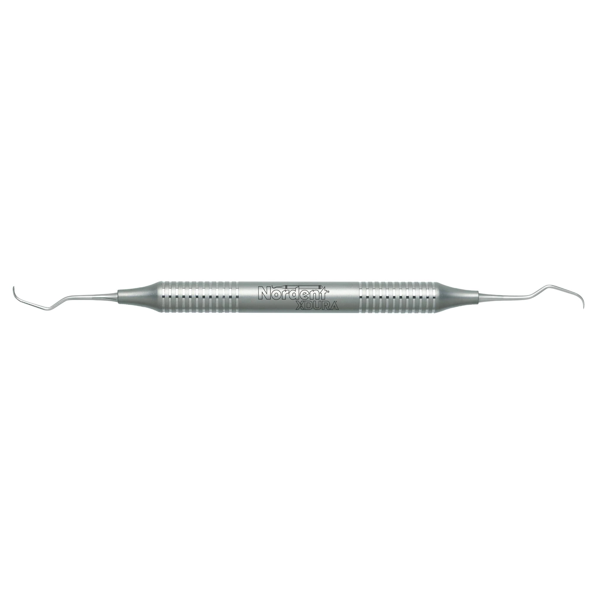 Nordent XDura Curette DE Gracey #3/4, DuraLite Round Handle, Double End, Stainless Steel