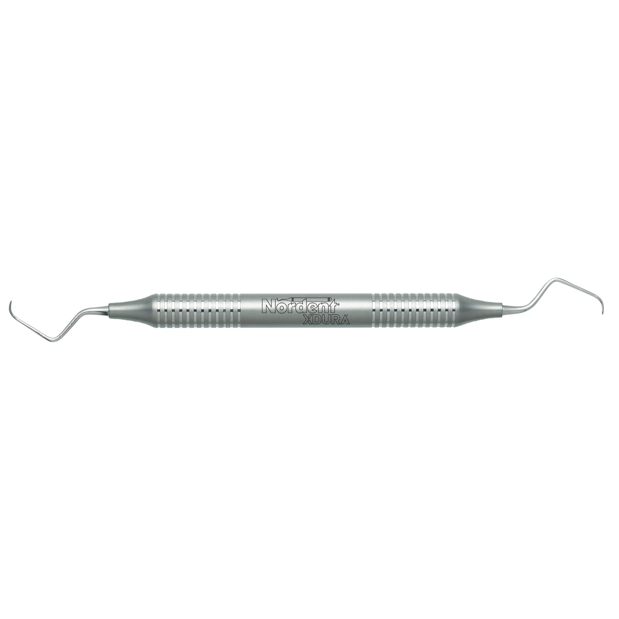 Nordent XDura Curette DE Gracey #9/10, DuraLite Round Handle, Double End, Stainless Steel, RENSGRA9-10