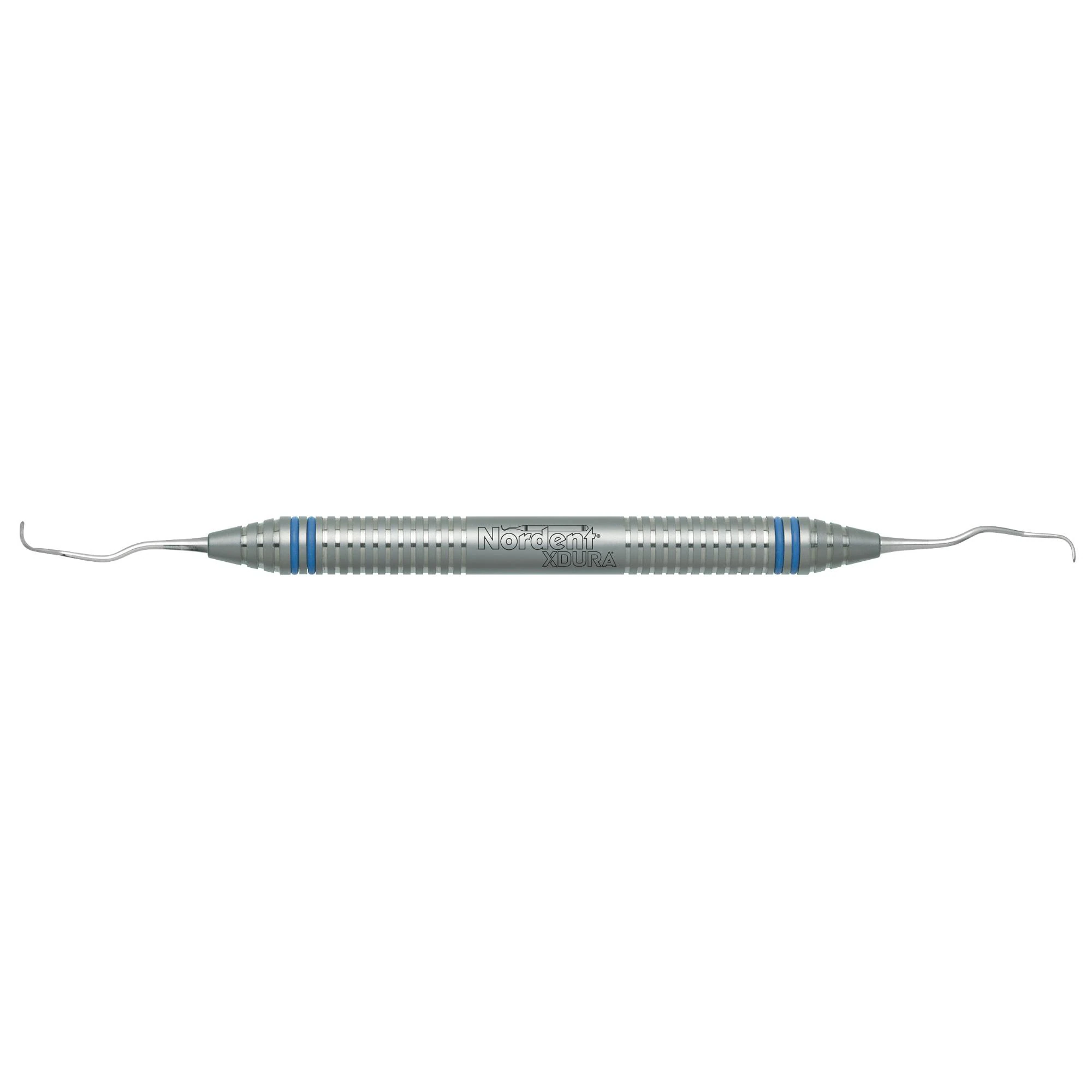 Nordent XDura Curette DE Gracey #11/12, DuraLite ColorRing Handle, Stainless Steel, Regular, Each, CENSGRA11-12