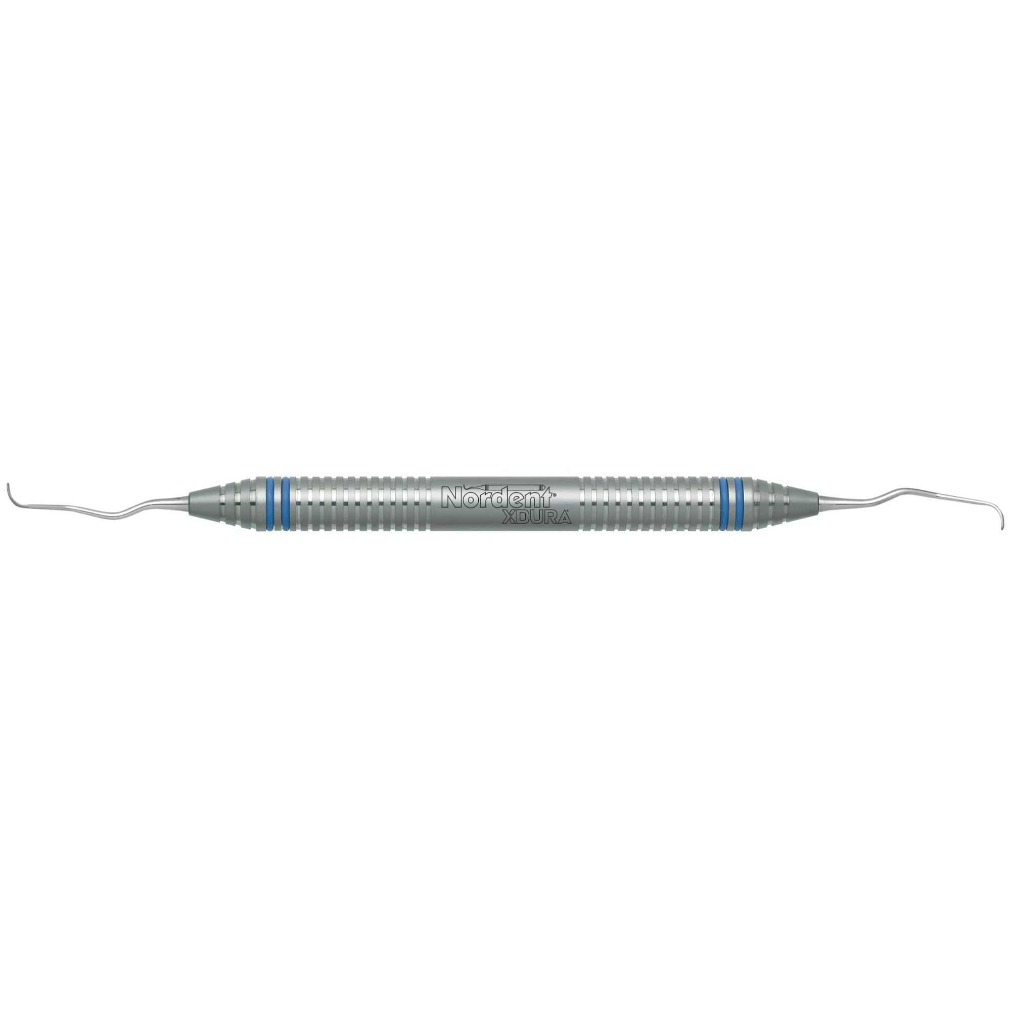 Nordent XDURA Gracey Curette, Double End 11/12, DuraLite ColorRing, Mesial/Distal, Stainless Steel, Silver