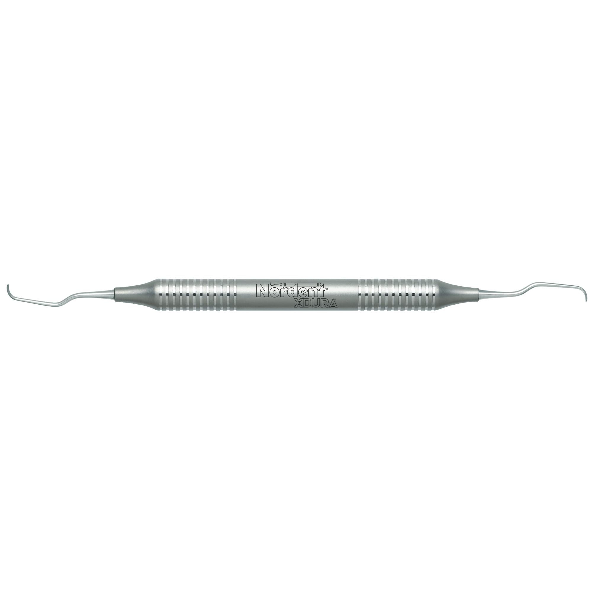 Nordent XDURA Curette DE Gracey 1/2L, Double End, DuraLite, Stainless Steel