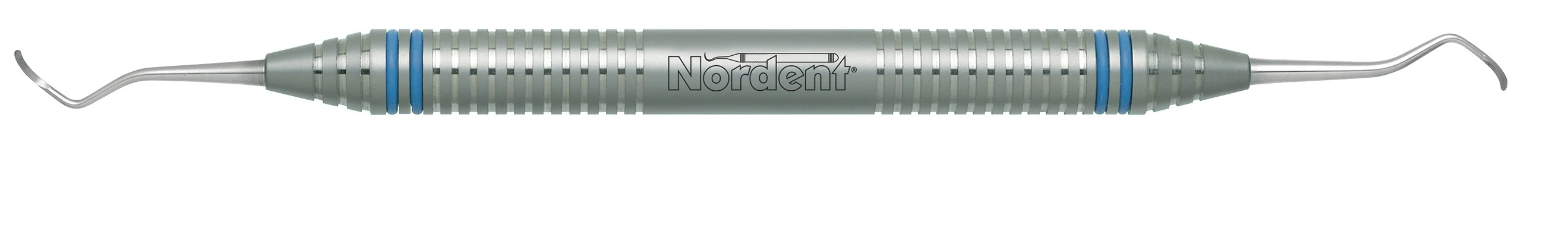 Nordent Universal Curette #13/14 Columbia, Double-End, DuraLite ColorRings Handle, Stainless Steel, 1/Pkg