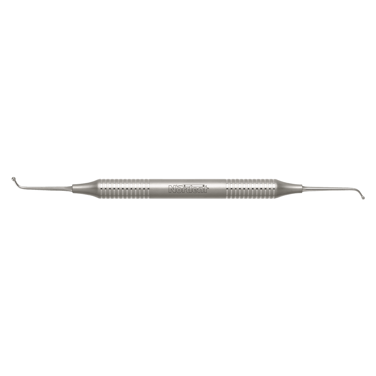 Nordent #43 Ball Burnisher, Large Ball #4/Medium Ball #3, DuraLite Round Handle, Double-End, 1.9mm/1.6mm, High Carbon Stainless Steel