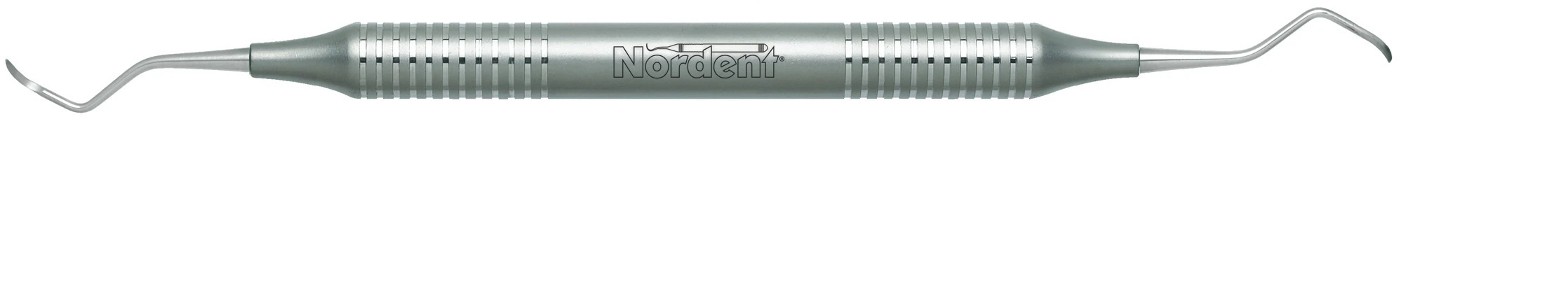 Nordent McCall #13S/14S Double-End Universal Curette, DuraLite Round Handle, Stainless Steel, RESCM13S-14S