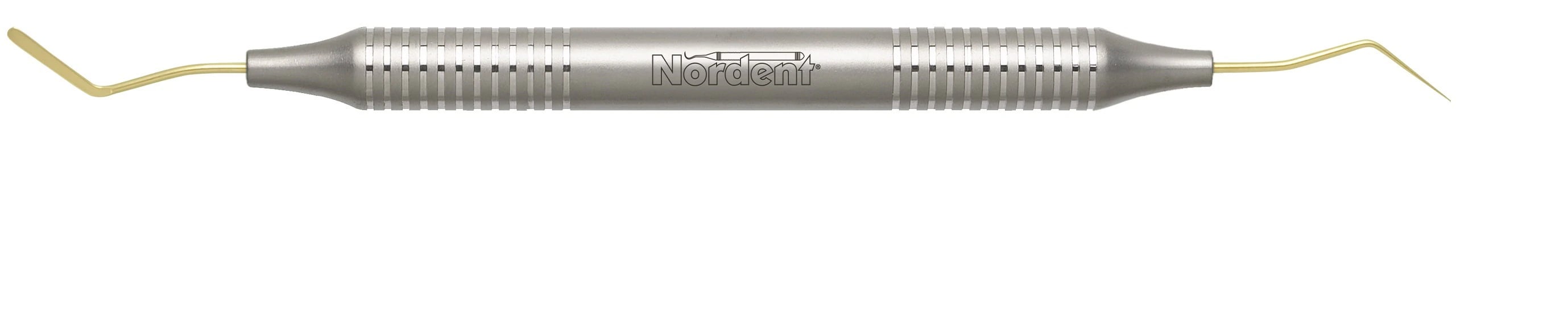 Nordent Composite Placement Instrument #7T, Double Paddle, Titanium Nitride Coated, DuraLite Round Handle, Double End, 1/Pkg, REPFI7T