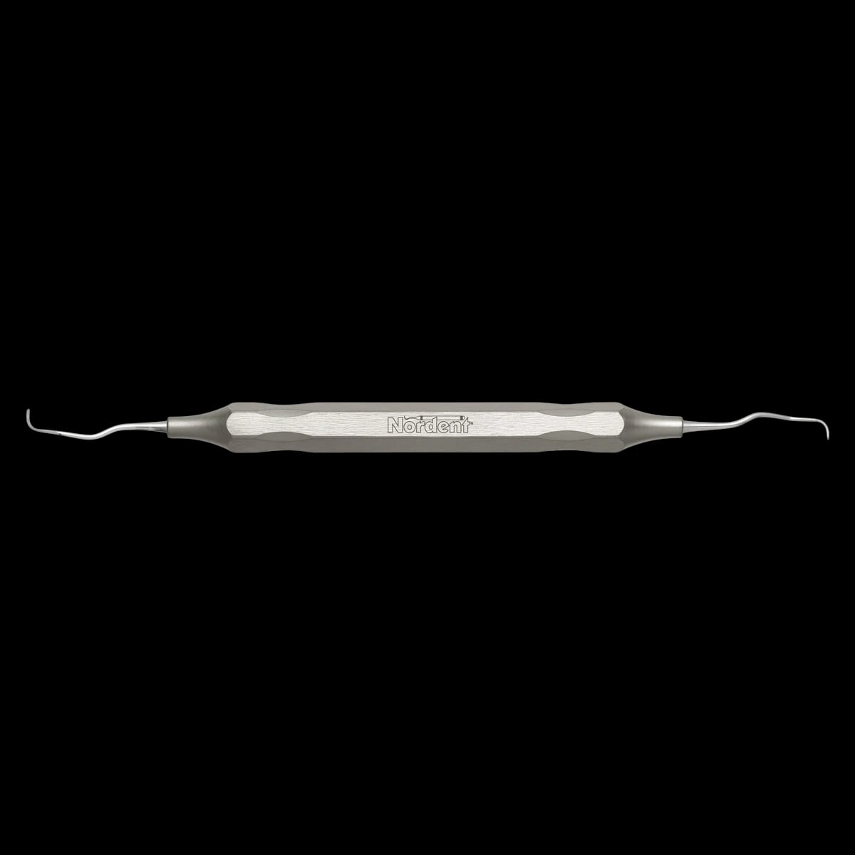 Nordent Classic Gracey Curette #11-12, Double-Ended, DuraLite Hex Handle, Stainless Steel