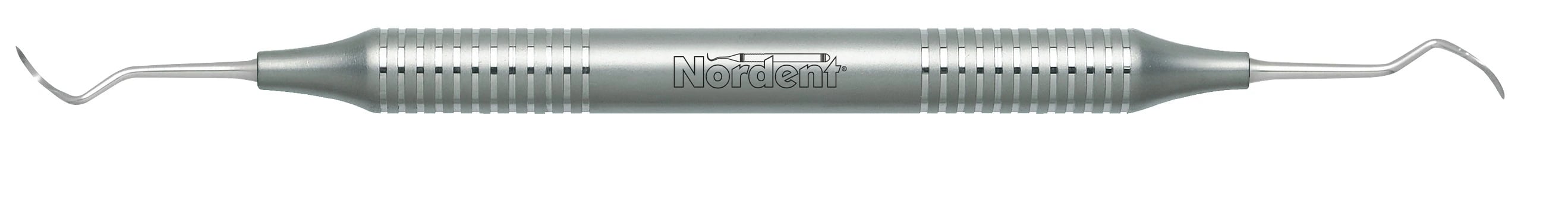 Nordent Sickle Scaler #204S, Posterior, Double End, DuraLite® Round Handle, Stainless Steel, 1 Each