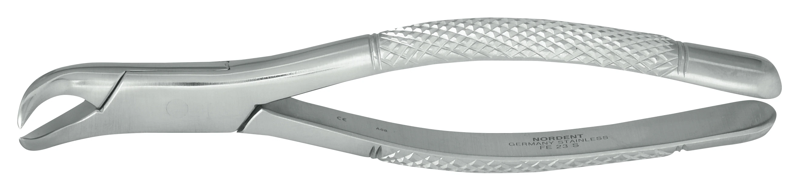 Nordent Extraction Forceps, Lower Molar, Pedodontic Cowhorn, #23S, Stainless Steel, Each, FE23S