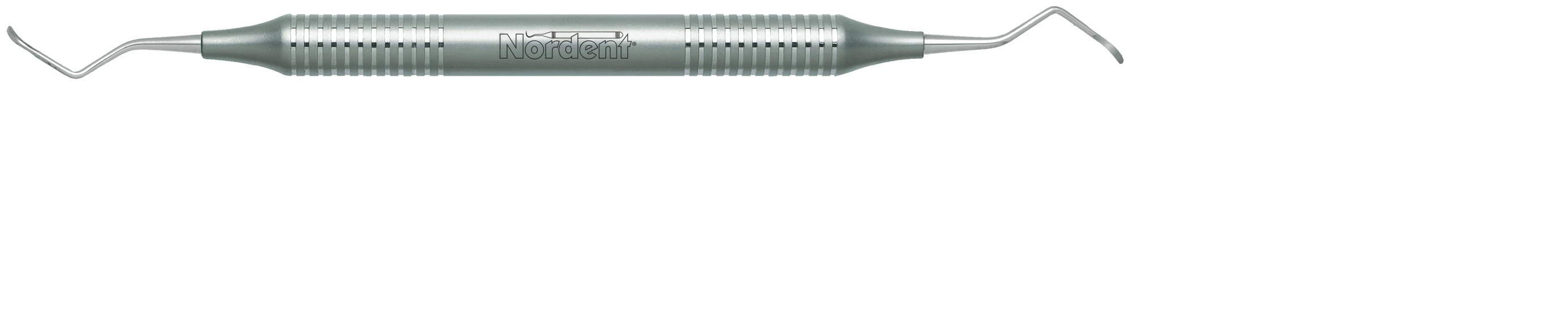 Nordent Columbia Universal Curette #4R/4L, Double End, DuraLite Round Handle, Stainless Steel, 1 Each