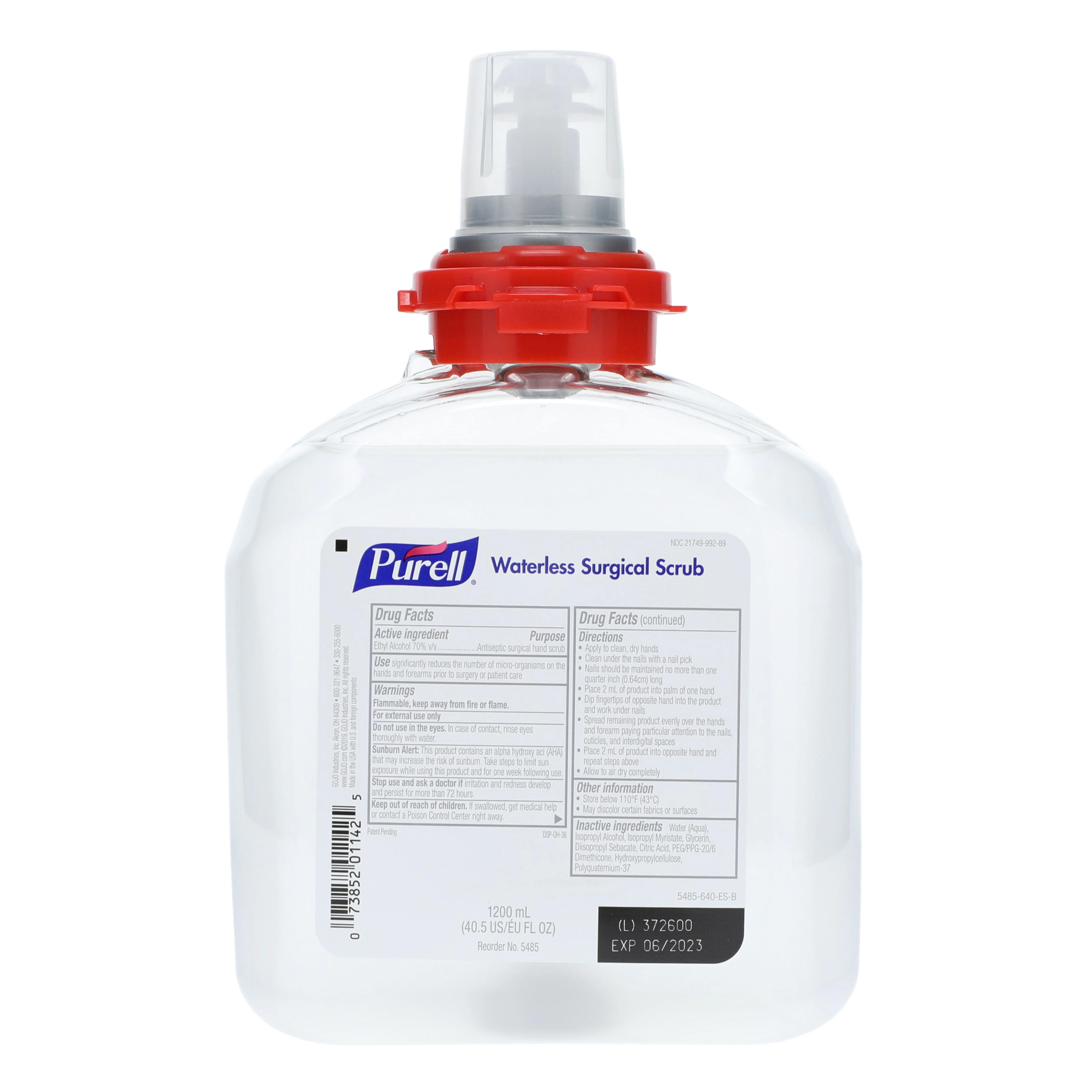 Purell Surgical Waterless Scrub with Moisturizers, 1200 mL Refill, Ethyl Alcohol
